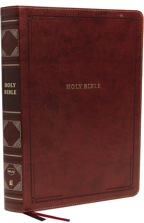 NKJV Super Giant Print Reference Bible, Brown, Comfrot Print