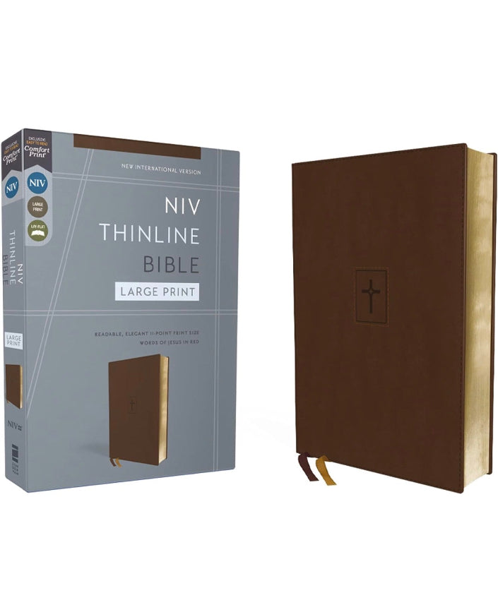 NIV Thinline Bible Large Print Brown