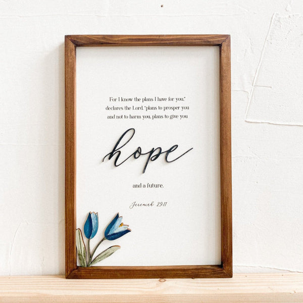 Blessed Be | HOPE {Blue/Pink flower}