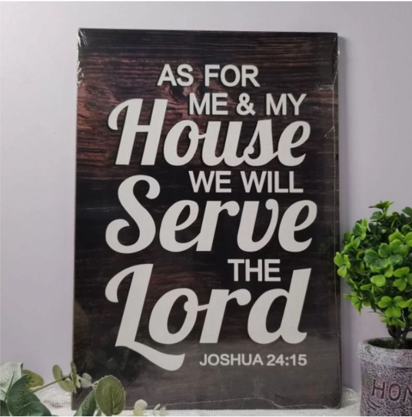 JOSHUA 24:15 Wooden Decoration Home Wall Decor
