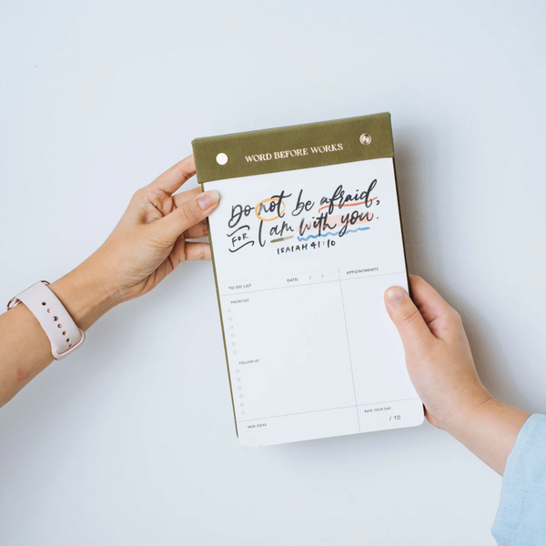 Work Before Works Notepad | Olive Green