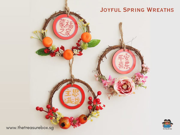Blessed Home | Treabox Joyful Spring Wooden Wreath