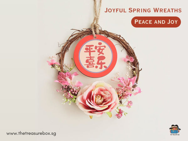 Peace and Joy | Treabox Joyful Spring Wooden Wreath