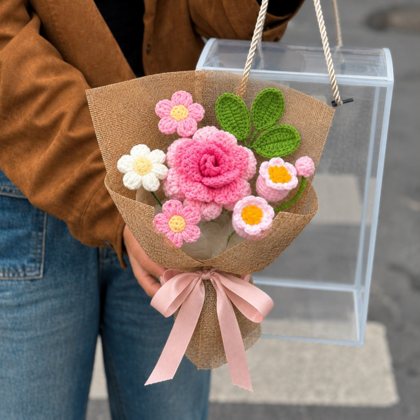 Crochet flower bouquet