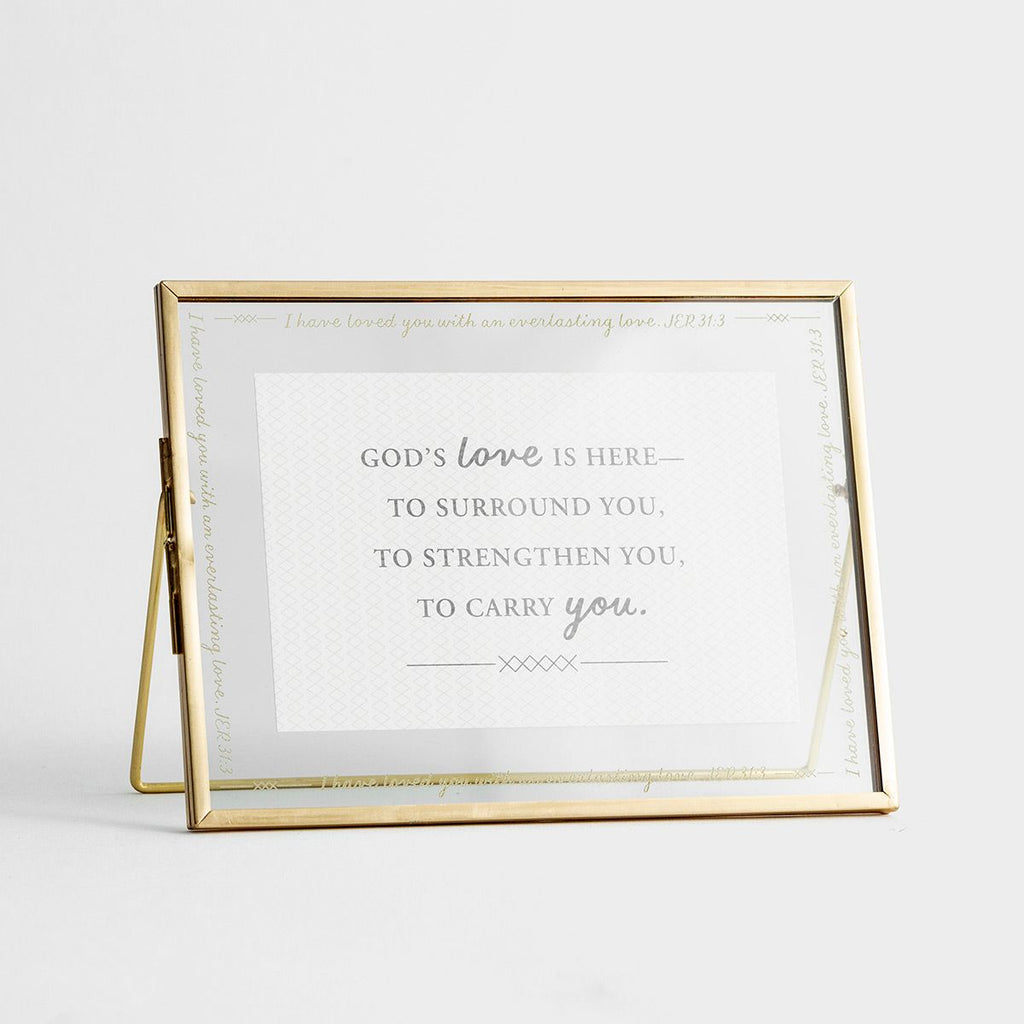 God's Love Framed Desktop Art