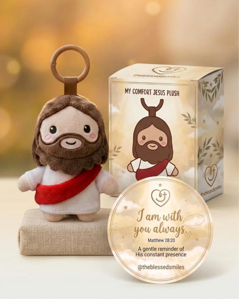 The BlessedSmiles Mini Jesus Plush Bag Charm Keychain