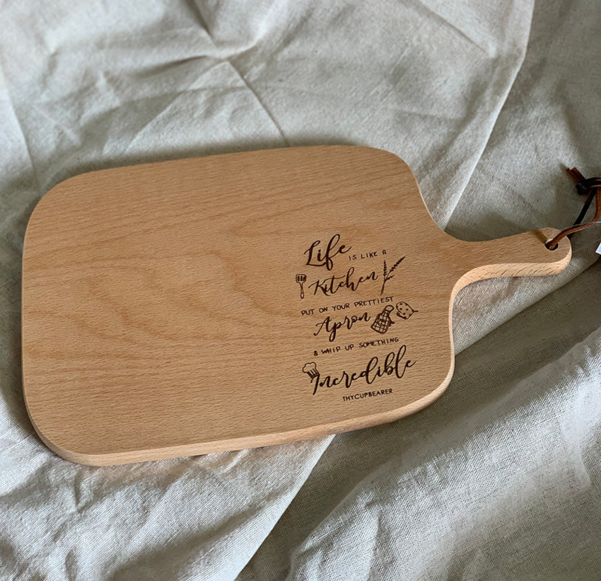Life is like a Kitchen | Wooden Serving Board