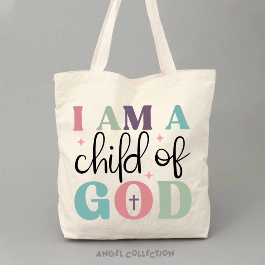 I Am A Child Of God ENJEL Tote Bag 100% Canvas Size 30x40