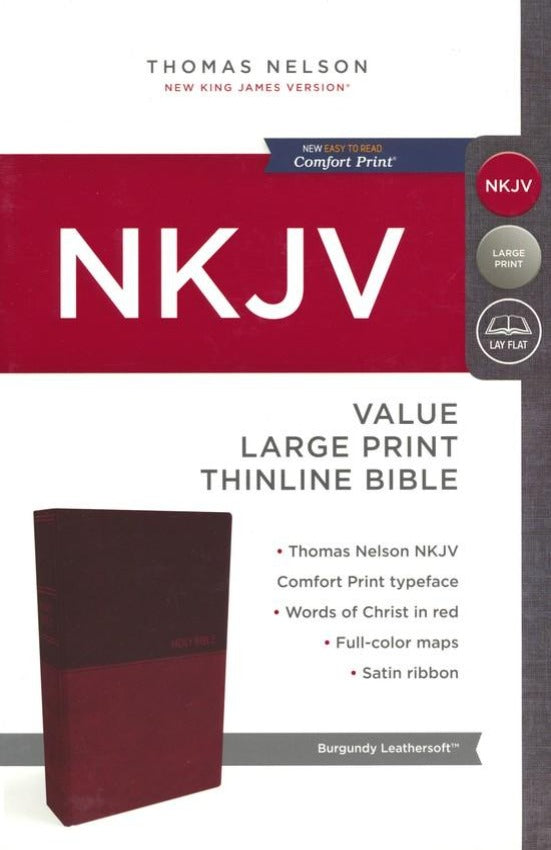 NKJV Value Thinline Large Print LtrSoft-Burgundy