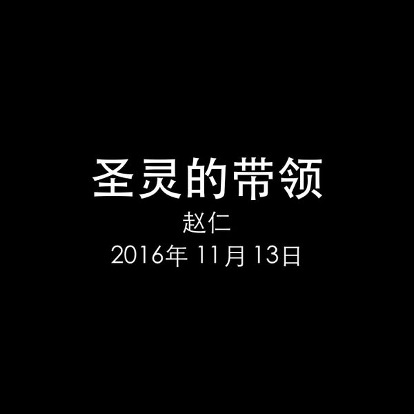 20161113 圣灵的带领 (使 1章4-5节), MP3, Chinese