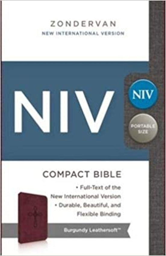 NIV Compact Bible Burgundy Leathersoft