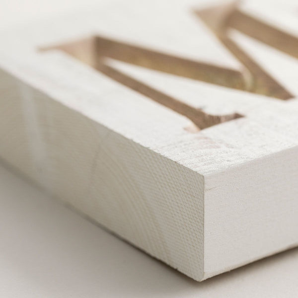 Mr & Mrs | Carved Wooden Block