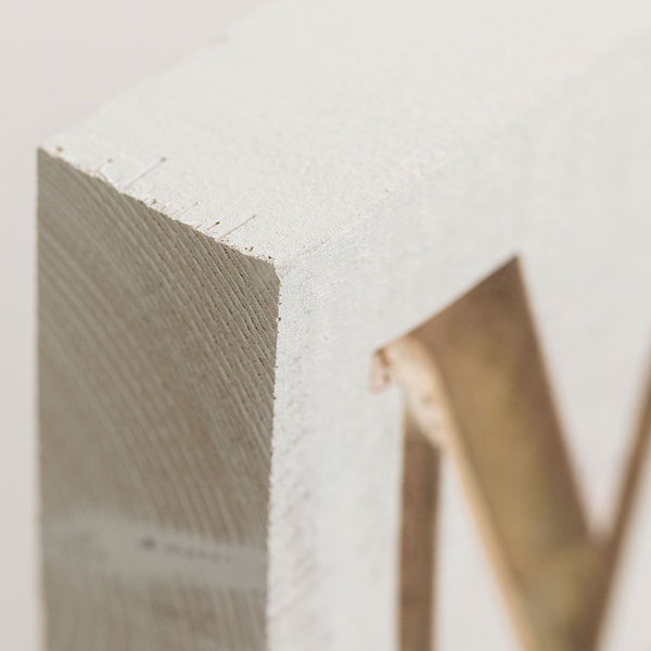 Mr & Mrs | Carved Wooden Block