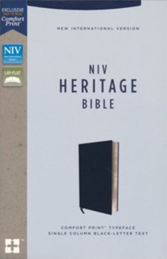 NIV Comfort Print Heritage Bible, Imitation Leather, Black