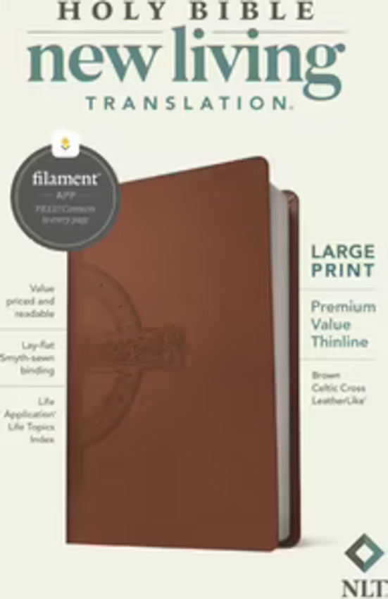 NLT Large Print Premium Value Thinline Bible Filament