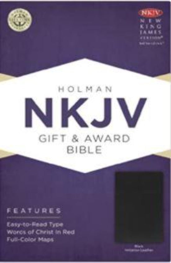 NKJV Gift & Award Bible, Black Imitation Leather