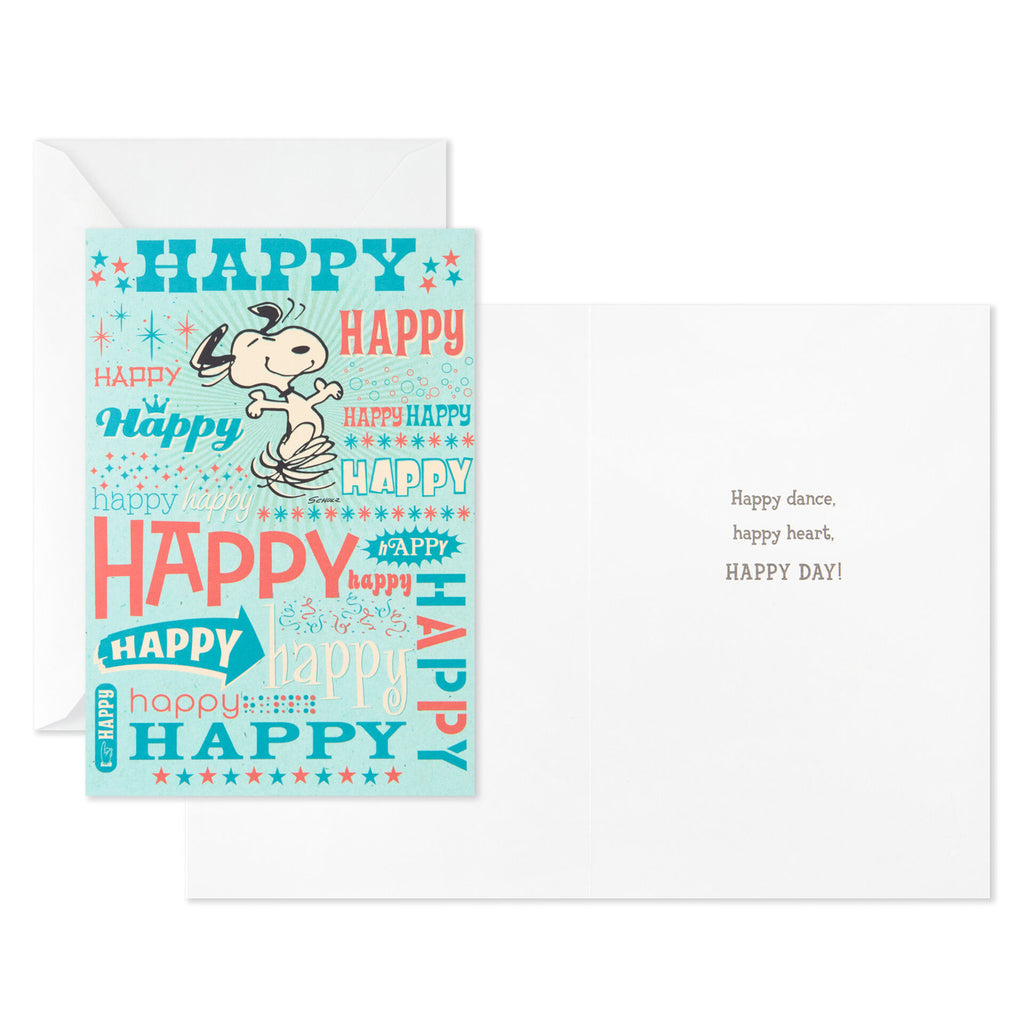 Snoopy Dancing (Blue) | Birthday Card