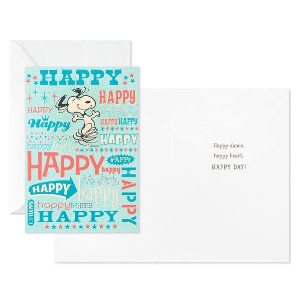 Snoopy Dancing (Blue) | Birthday Card